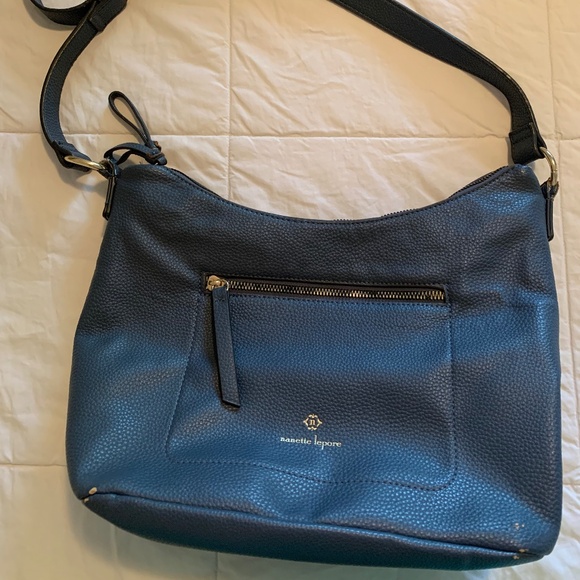 Nanette Lepore Charlie Blue Zippered Handbag - Picture 2 of 16